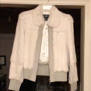 Unused Real Rabbit Fur Medium Sized White Jacket